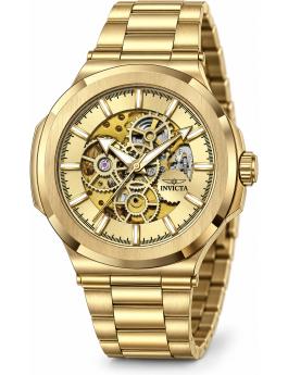 Invicta Objet D Art 70004 мъжки часовник - Автоматичен механизъм - Стомана с златист циферблат - 43 мм