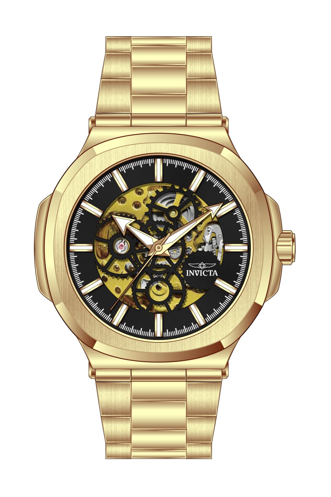 Invicta Objet D Art 70005 Miesten kello - Automaattikoneisto - Teräs mustalla kellotaululla - 43 mm