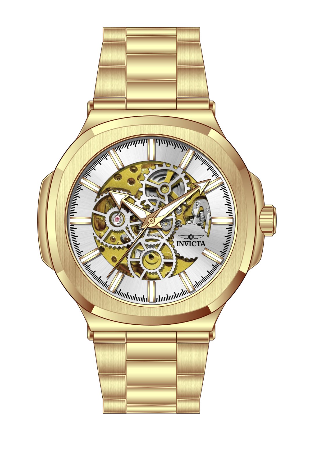 Invicta Objet D Art 70006 Miesten kello - Automaattikoneisto - Teräs hopeanvärisellä kellotaululla - 43 mm