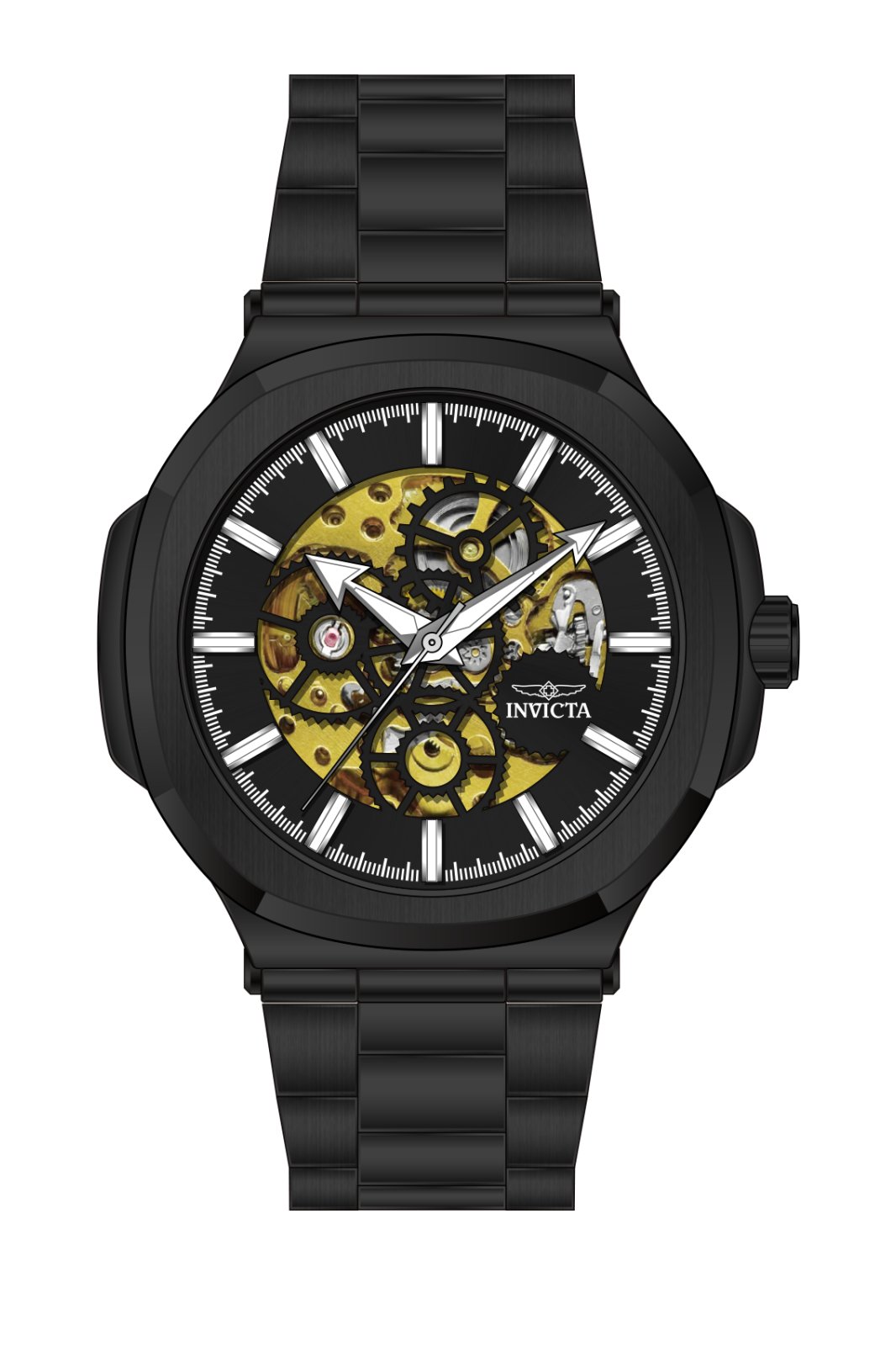 Invicta Objet D Art 70007 Miesten kello - Automaattikoneisto - Teräs mustalla kellotaululla - 43 mm