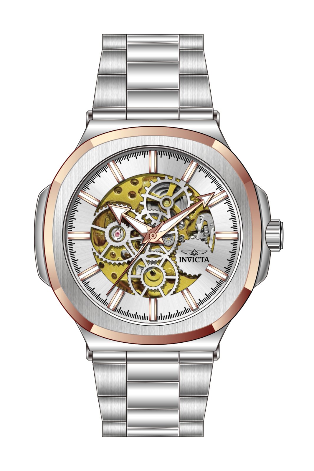 Invicta Objet D Art 70008 Miesten kello - Automaattikoneisto - Teräs hopeanvärisellä kellotaululla - 43 mm