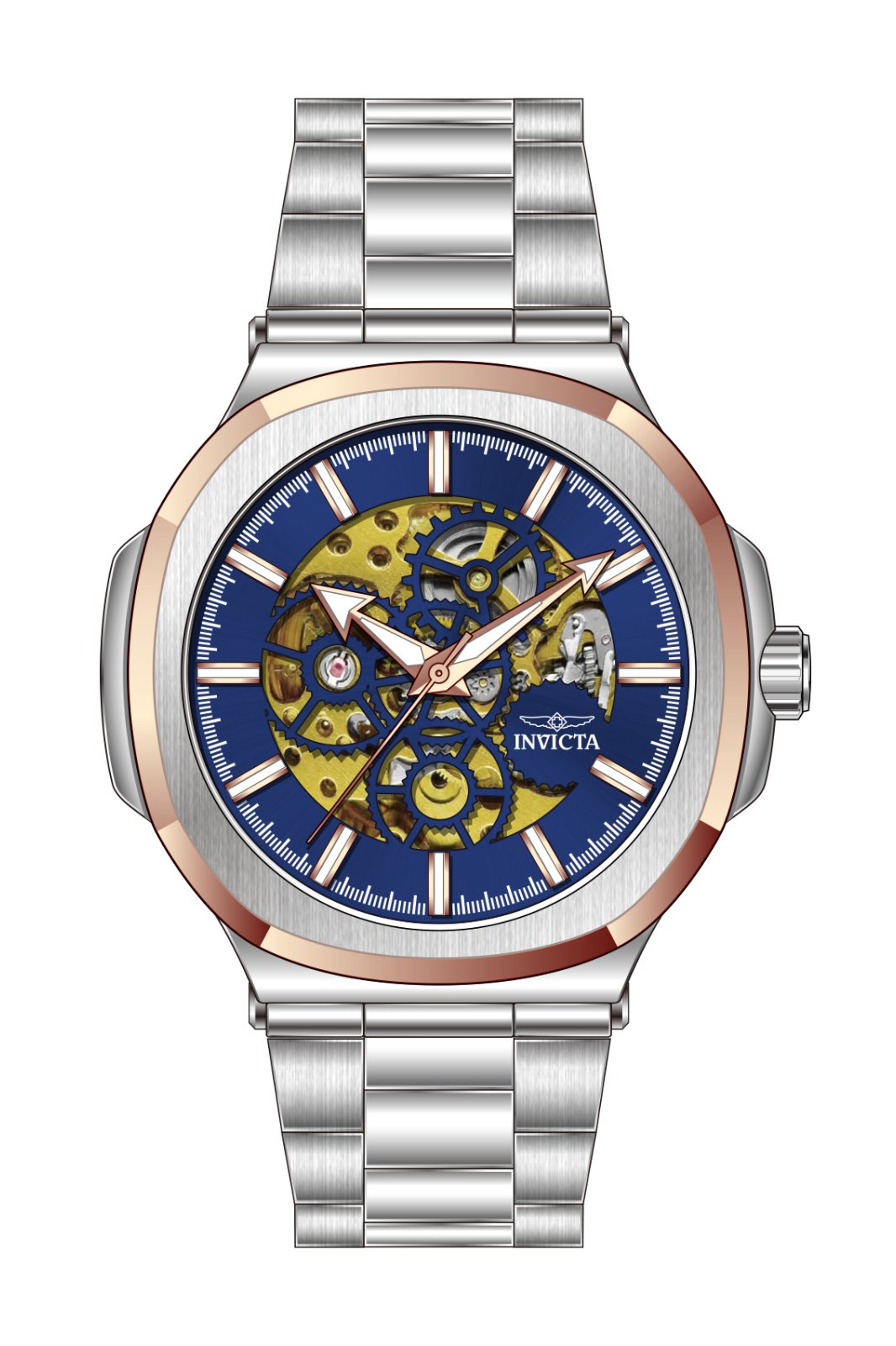 Invicta Objet D Art 70009 Miesten kello - Automaattikoneisto - Teräs sinisellä kellotaululla - 43 mm