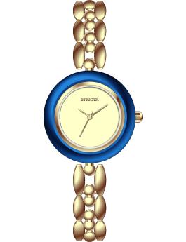 Invicta Mayamar 70077 Damenuhr - Quarzwerk - Metall mit goldenem Zifferblatt - 33 mm