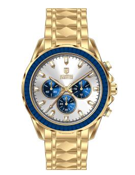 Montres Prestige Classic MPW-0354 Ceas bărbătesc - Mecanism Quartz - Metal cu cadran alb - 44 mm