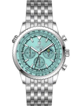 Montres Prestige Classic MPW-0359 Men's Watch - Quartz Movement - Metal with Blue Dial - 43 mm