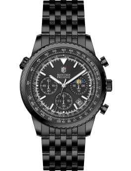 Montres Prestige Classic MPW-0360 Men's Watch - Quartz Movement - Metal with Black Dial - 43 mm