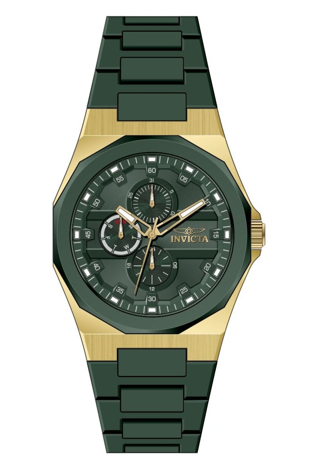 Invicta Speedway 50701 Ανδρικό Ρολόι - Quartz Μηχανισμός - Ανοξείδωτο Ατσάλι με Πράσινο Καντράν - 44 mm