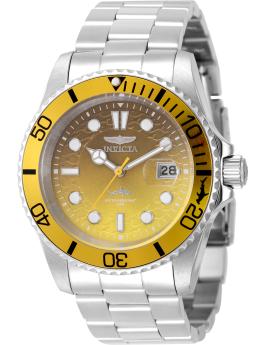 Invicta Pro Diver 50895 Men's Watch - Quartz Movement - Stainless Steel with Yellow Dial - 42 mm