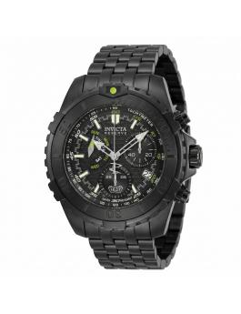 Invicta Reserve 50995 Men's Watch - Quartz Movement - Stainless Steel with Black Dial - 47 mm