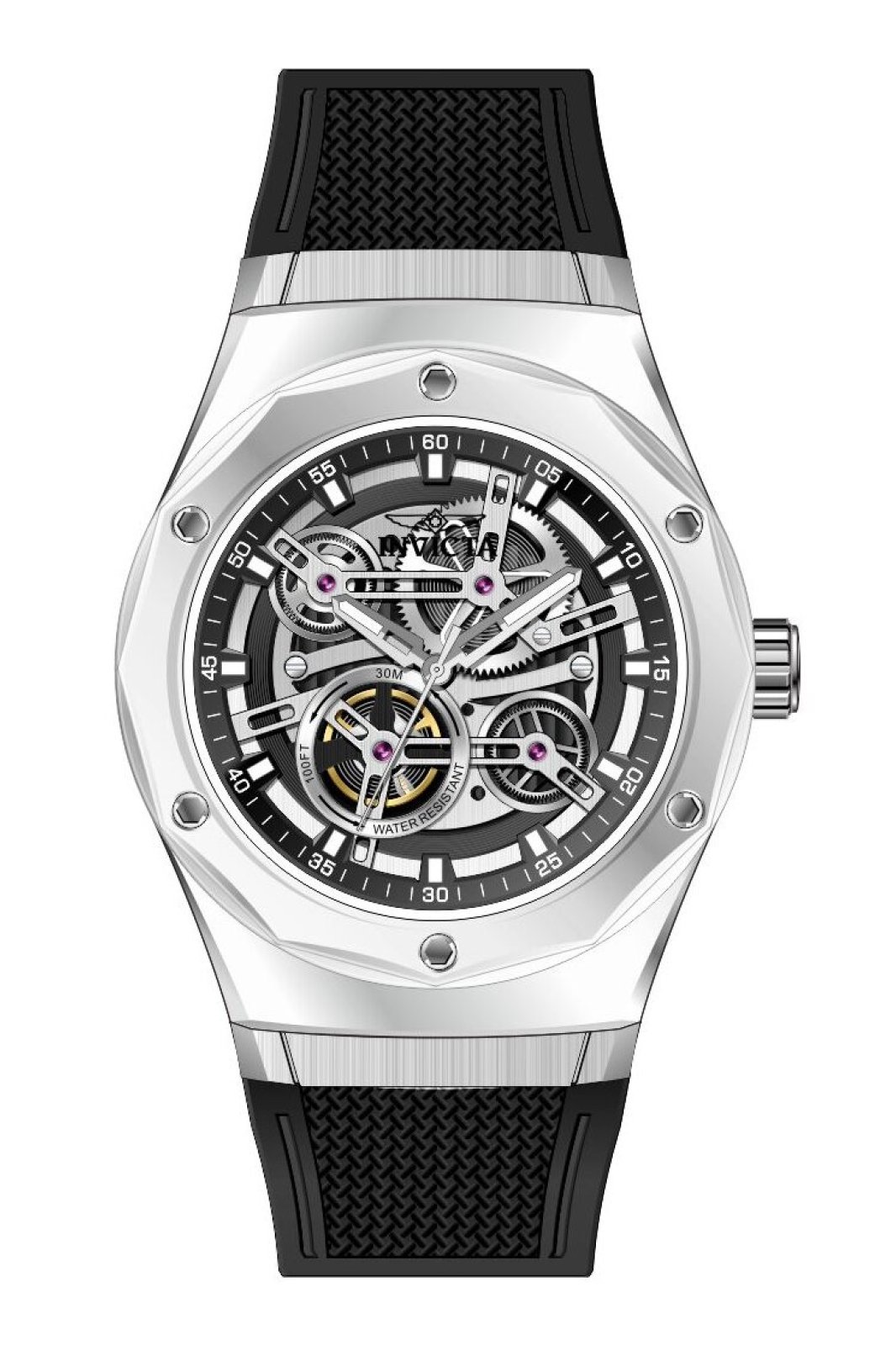 Invicta Speedway 51116 Orologio da uomo - Movimento al quarzo - Plastica con quadrante argento - 45 mm