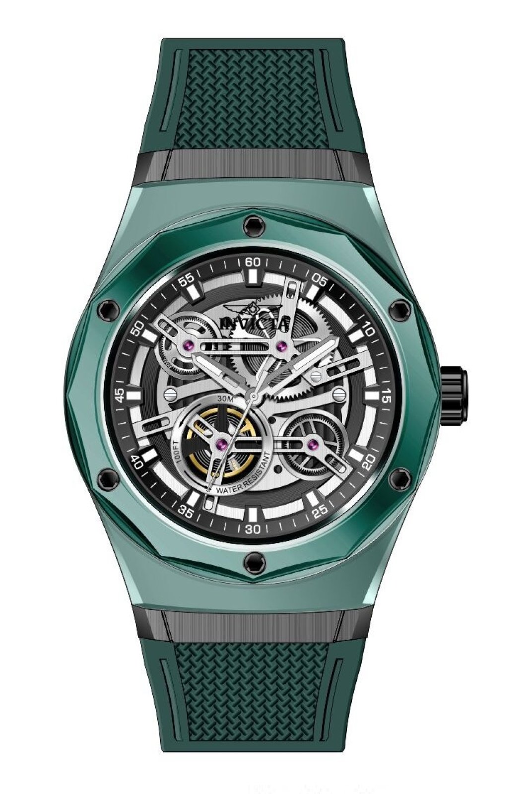 Invicta Speedway 51117 pánské hodinky - Quartz strojek - plast se stříbrným ciferníkem - 45 mm