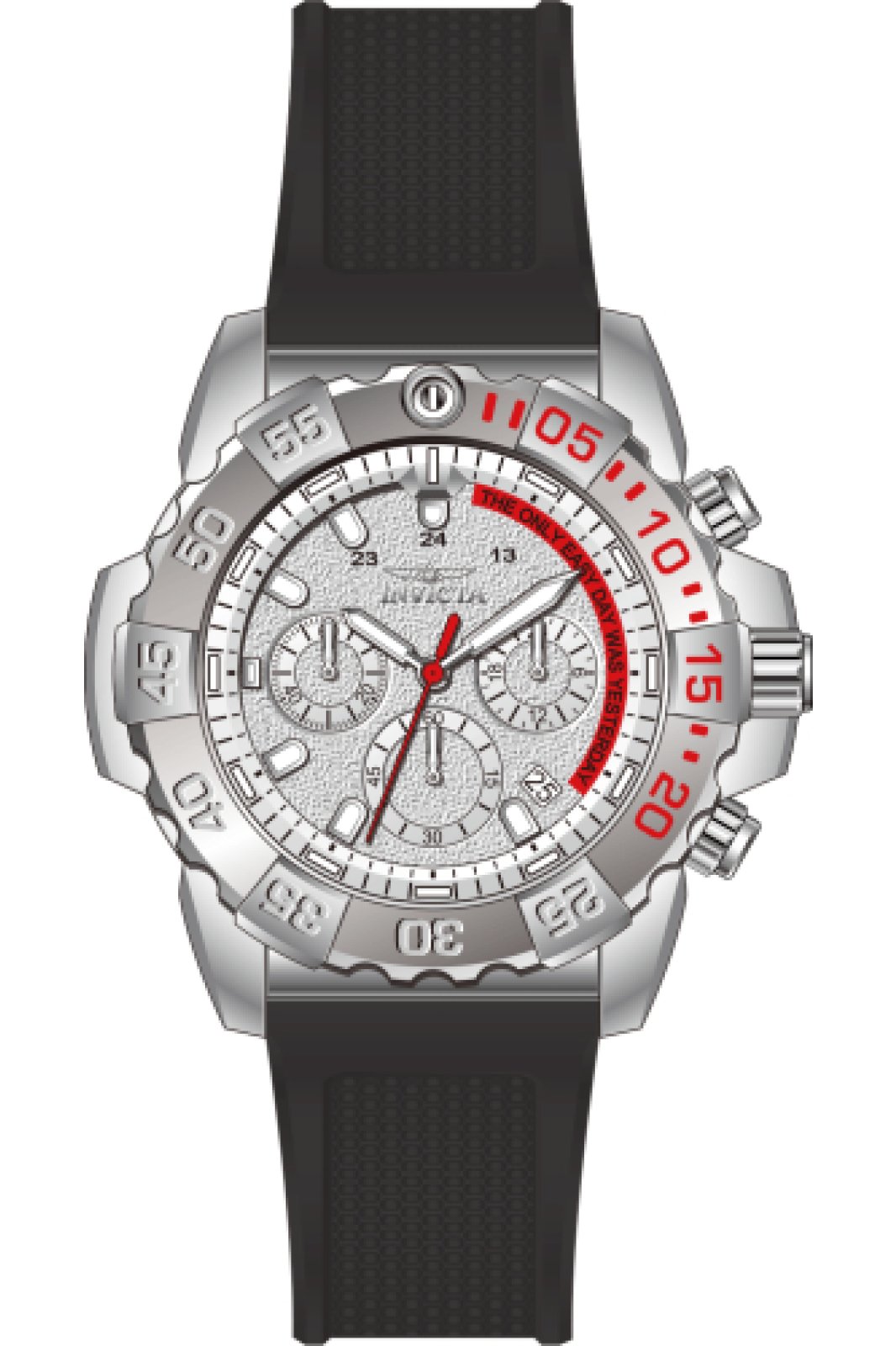 Invicta Aviator 69550 Men's Watch - Quartz Movement - Steel with Silver Dial - 45 mm