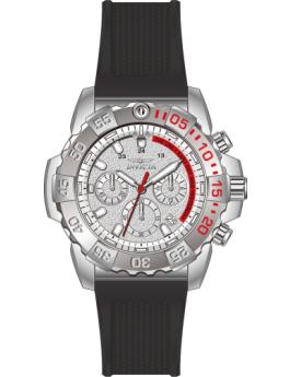 Invicta Aviator 69550 Men's Watch - Quartz Movement - Steel with Silver Dial - 45 mm
