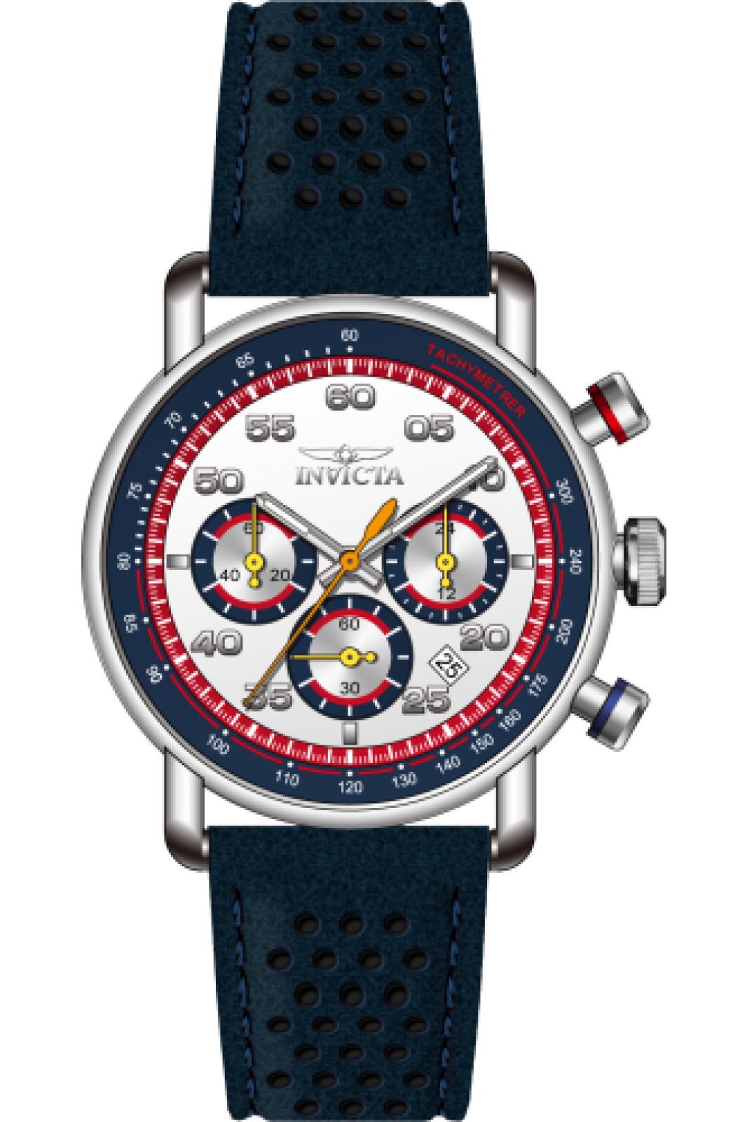 Invicta Aviator 69577 Men's Watch - Quartz Movement - Steel with Silver Dial - 42 mm
