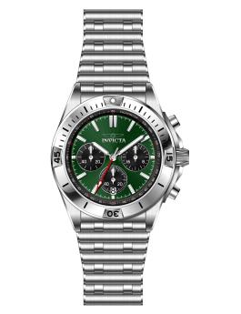 Invicta Aviator 69588 Men's Watch - Quartz Movement - Steel with Green Dial - 42 mm