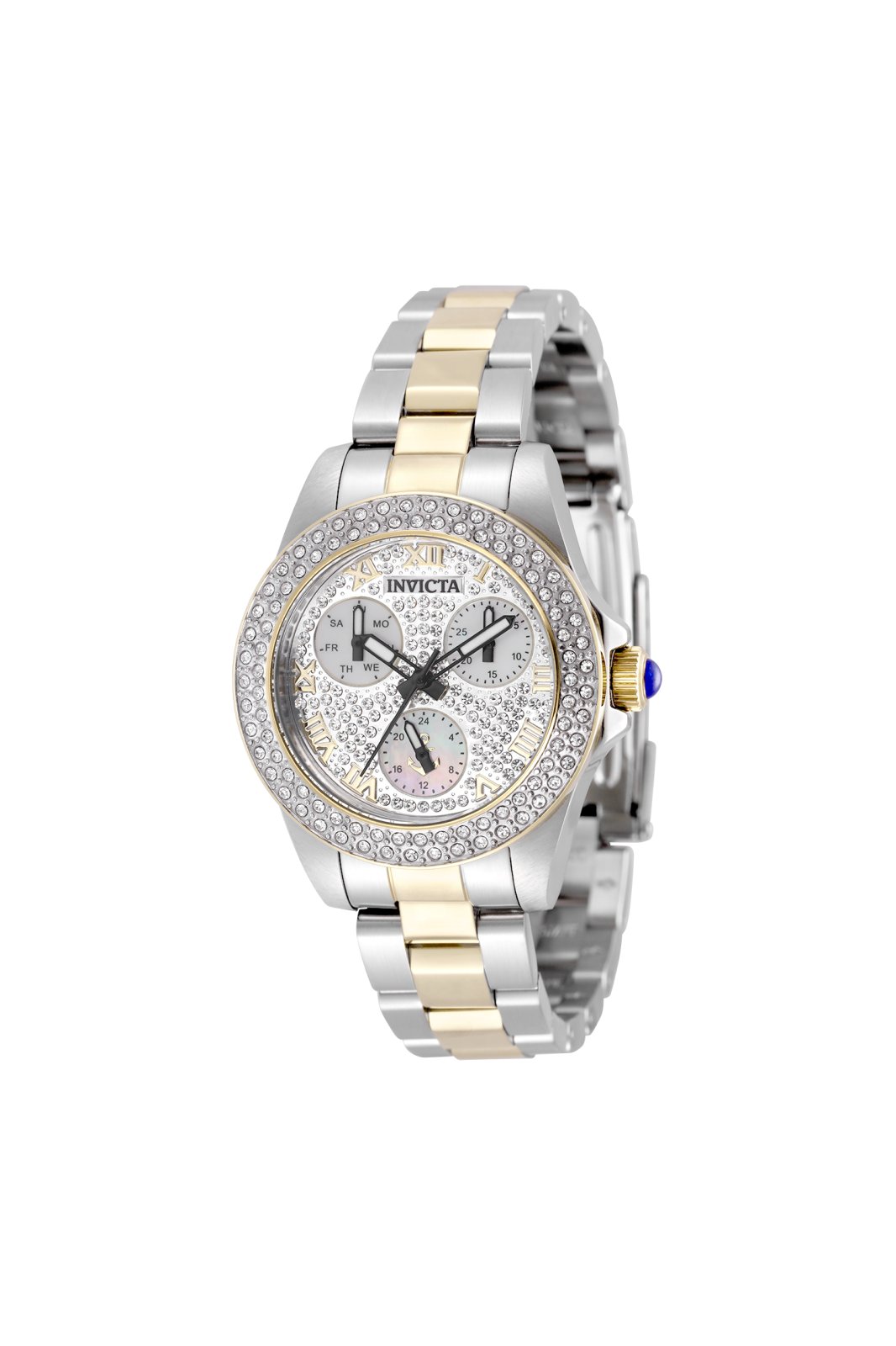 Invicta Ocean Voyage 47659 Ceas de damă - Mecanism Quartz - Oțel inoxidabil cu cadran argintiu - 34 mm