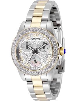 Invicta Ocean Voyage 47659 Ceas de damă - Mecanism Quartz - Oțel inoxidabil cu cadran argintiu - 34 mm
