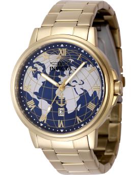 Invicta Ocean Voyage 48527 Herrklocka - Quartz-urverk - Rostfritt Stål med Blå Urskiva - 44 mm