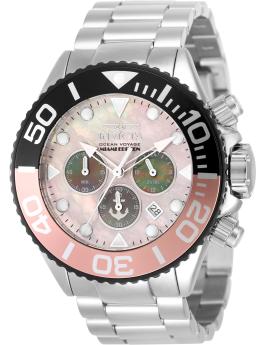 Invicta Ocean Voyage 48603 Men's Watch - Quartz Movement - Aluminum, Stainless Steel with Pink Dial - 52 mm