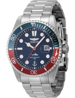 Invicta Ocean Voyage 48659 Moški ura - Quartz mehanizem - Nerjaveče jeklo z modrim številčnico - 43 mm