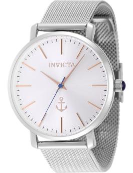 Invicta Ocean Voyage 48669 Ceas de damă - Mecanism Quartz - Oțel inoxidabil cu cadran argintiu - 38 mm