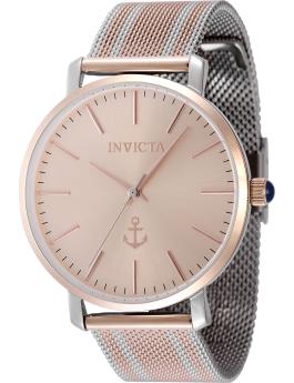 Invicta Ocean Voyage 48673 Ceas pentru femei - Mecanism Quartz - Oțel inoxidabil cu cadran auriu roz - 38 mm