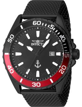 Invicta Ocean Voyage 48820 herreur - Quartzværk - Rustfrit stål med sort urskive - 46 mm
