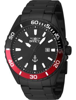 Invicta Ocean Voyage 48825 Men's Watch - Quartz Movement - Stainless Steel with Black Dial - 46 mm