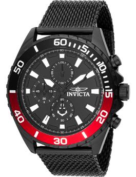 Invicta Ocean Voyage 48830 Men's Watch - Quartz Movement - Stainless Steel with Black Dial - 46 mm