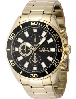 Invicta Ocean Voyage 48833 Men's Watch - Quartz Movement - Stainless Steel with Black Dial - 46 mm