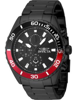 Invicta Ocean Voyage 48835 Men's Watch - Quartz Movement - Stainless Steel with Black Dial - 46 mm