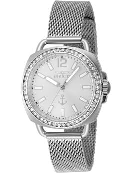 Invicta Ocean Voyage 48836 dameur - Quartzværk - Rustfrit stål med sølvfarvet skive - 32 mm