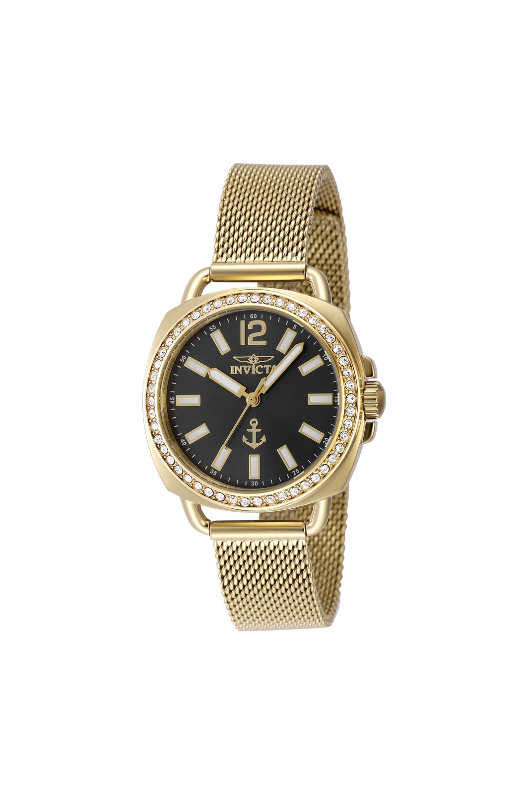 Invicta Ocean Voyage 48837 dameur - Quartzværk - Rustfrit stål med sort skive - 32 mm