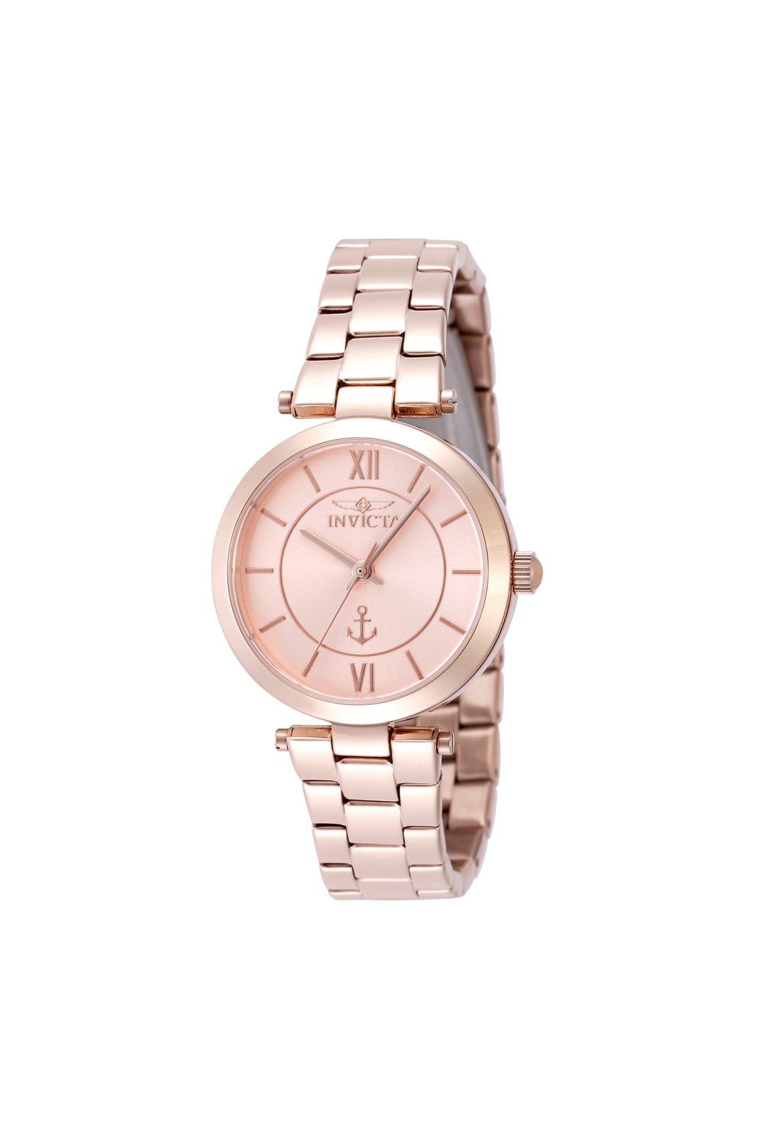 Invicta Ocean Voyage 48840 dameur - Quartzværk - Rustfrit stål med rosaguldfarvet skive - 32 mm - Med matchende armbånd