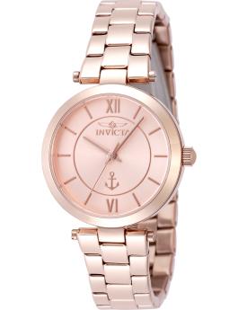 Invicta Ocean Voyage 48840 dameur - Quartzværk - Rustfrit stål med rosaguldfarvet skive - 32 mm - Med matchende armbånd