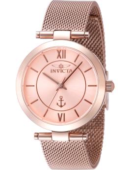 Invicta Ocean Voyage 48842 Relógio Feminino - Movimento de Quartzo - Aço Inoxidável com Mostrador Rosé - 32 mm - Com Pulseira Correspondente