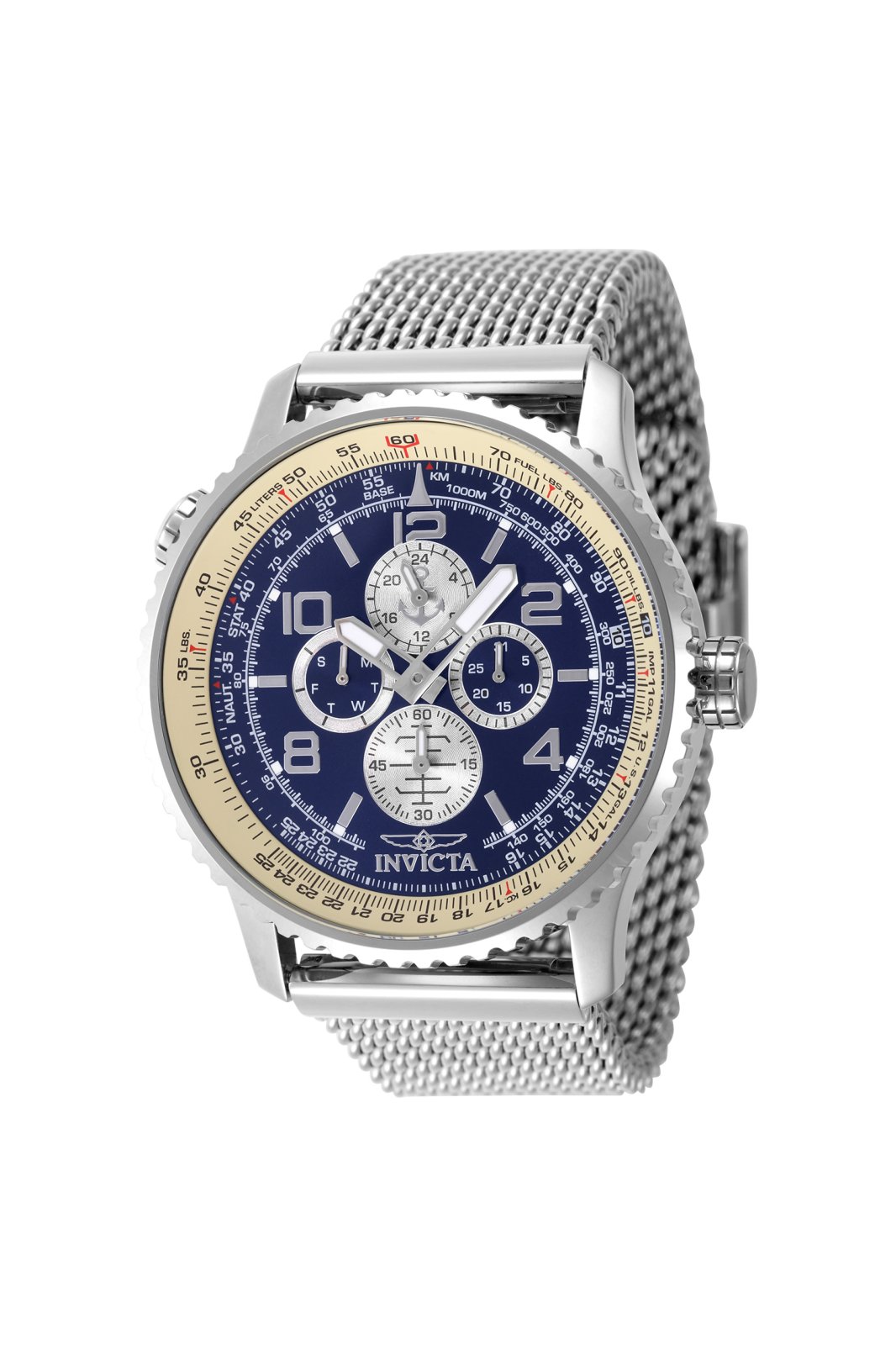 Invicta Ocean Voyage 49409 Orologio da uomo - Movimento al quarzo - Acciaio inossidabile con quadrante blu - 49 mm