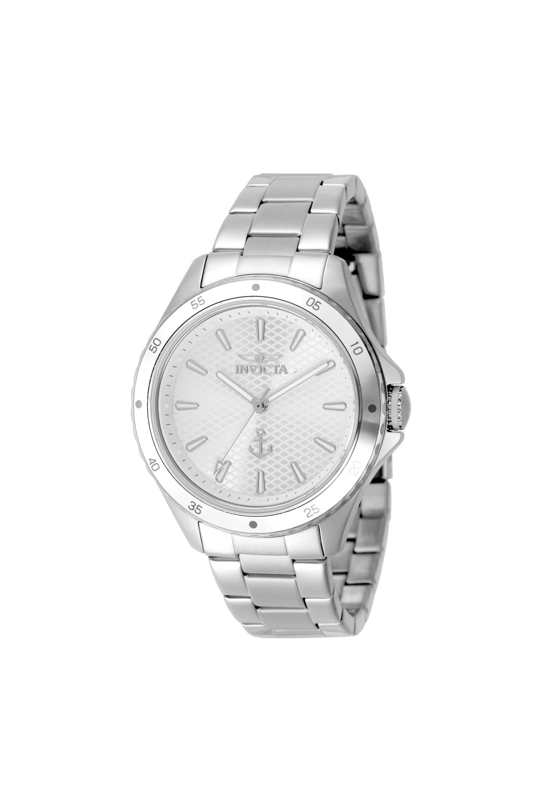 Invicta Ocean Voyage 49973 Reloj de Mujer - Movimiento de Cuarzo - Acero Inoxidable con Esfera Plateada - 38 mm