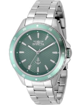 Invicta Ocean Voyage 49974 Reloj de Mujer - Movimiento de Cuarzo - Acero Inoxidable con Esfera Verde - 38 mm