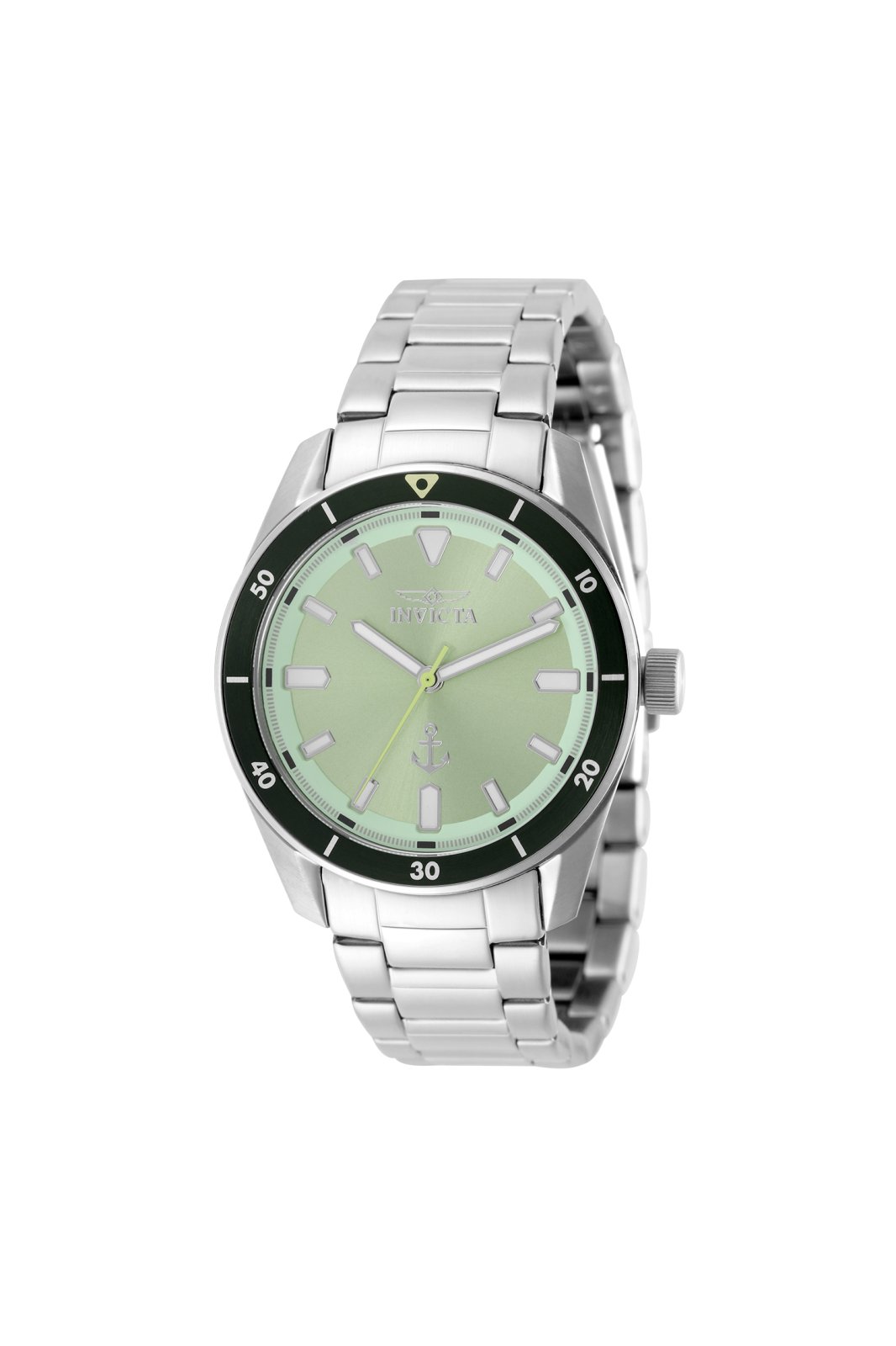 Invicta Ocean Voyage 49984 Herenhorloge - Quartz Uurwerk - Roestvrij Staal met Groene Wijzerplaat - 39 mm