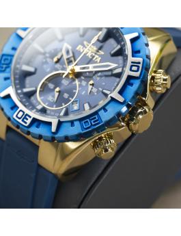 Invicta Aviator 22525 Men's Watch - Quartz Movement - Stainless Steel with Blue Dial - 49 mm