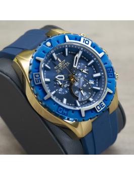 Invicta Aviator 22525 Men's Watch - Quartz Movement - Stainless Steel with Blue Dial - 49 mm