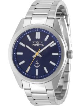 Invicta Ocean Voyage 49988 Herenhorloge - Quartz Uurwerk - Roestvrij Staal met Blauwe Wijzerplaat - 41 mm