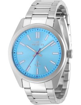 Invicta Ocean Voyage 49989 Reloj de Hombre - Movimiento de Cuarzo - Acero Inoxidable con Esfera Azul - 41 mm