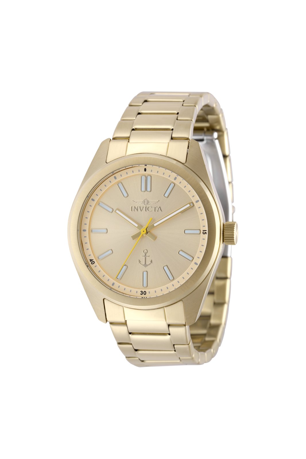 Invicta Ocean Voyage 49990 Zegarek męski - Mechanizm kwarcowy - Stal nierdzewna z złotą tarczą - 41 mm