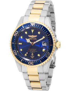 Invicta Ocean Voyage 50138 Herreur - Quartzværk - Rustfrit stål med blå urskive - 37 mm
