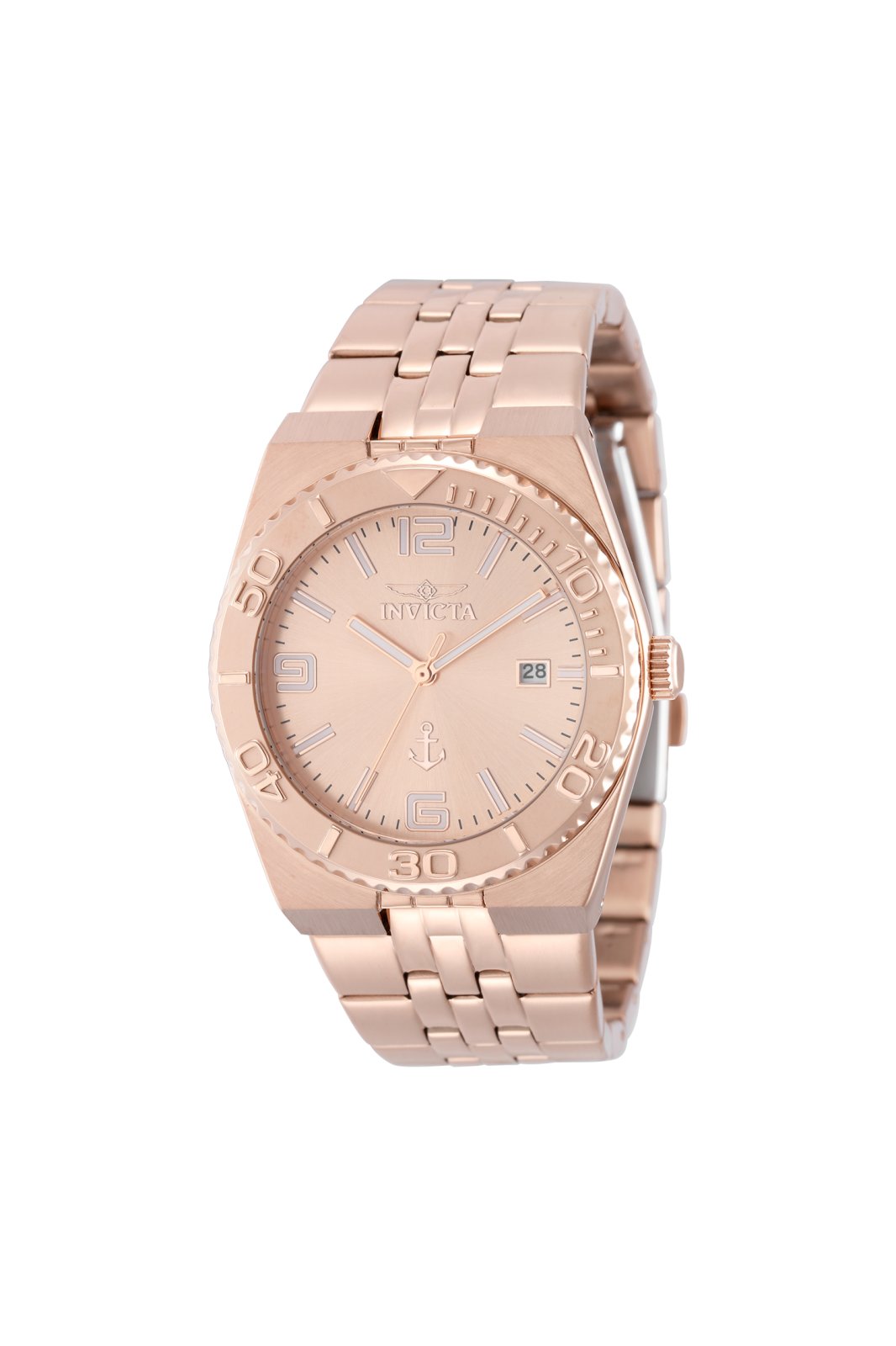 Invicta Ocean Voyage 50161 dameur - Quartz værk - Rustfrit stål med rosagul urskive - 38 mm