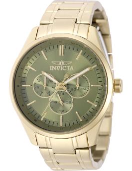 Invicta Specialty 49952 Herenhorloge - Quartz Uurwerk - Roestvrij Staal met Groene Wijzerplaat - 44 mm
