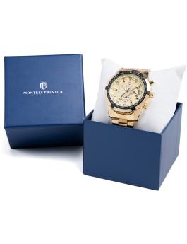 Montres Prestige Classic MPW-0099 Reloj de hombre - Movimiento de cuarzo - Metal con esfera dorada - 46 mm