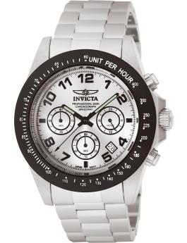 Invicta Speedway 10702 herreur - Quartzværk - Rustfrit stål med sølv urskive - 43 mm
